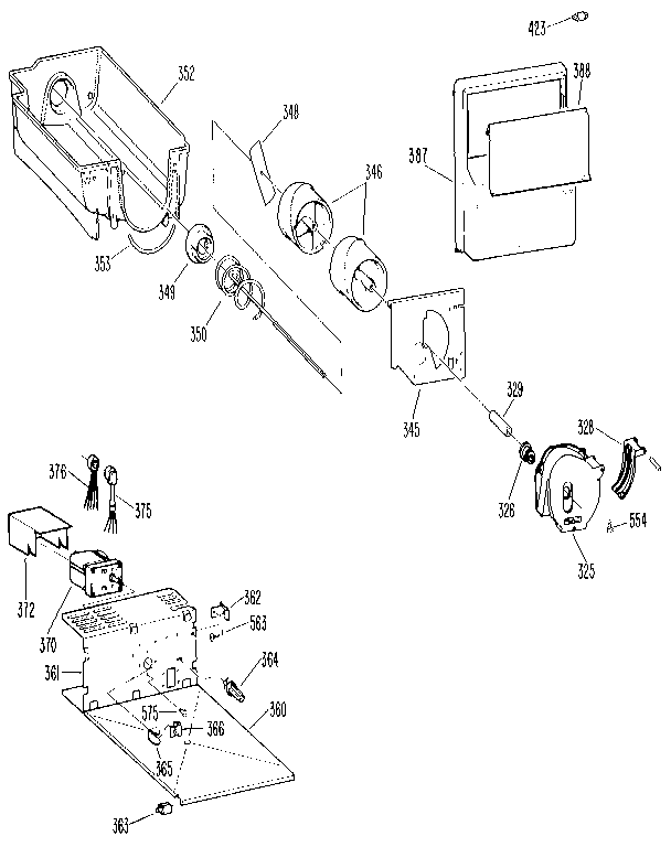 Kenmore 3639522611 ice bucket diagram