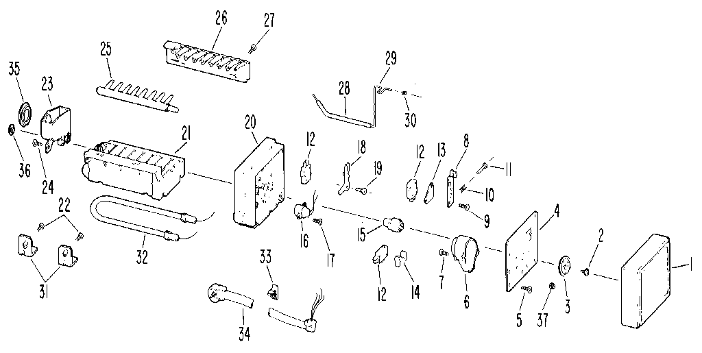 Kenmore 3639522611 icemaker diagram