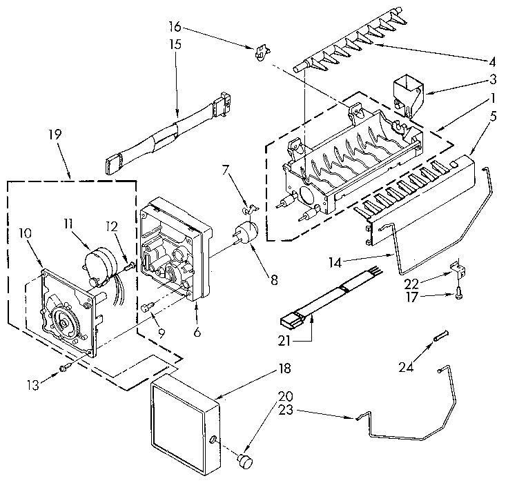 Kenmore 1069542852 icemaker diagram