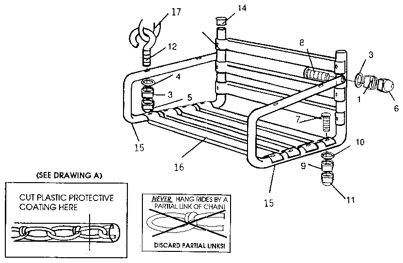 Sears 512720966 adult lawn swing diagram