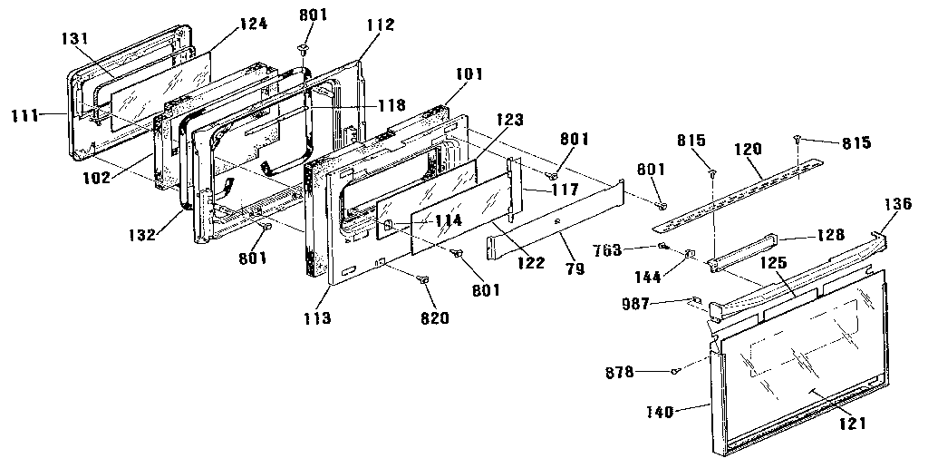 Kenmore 9114042590 door section diagram