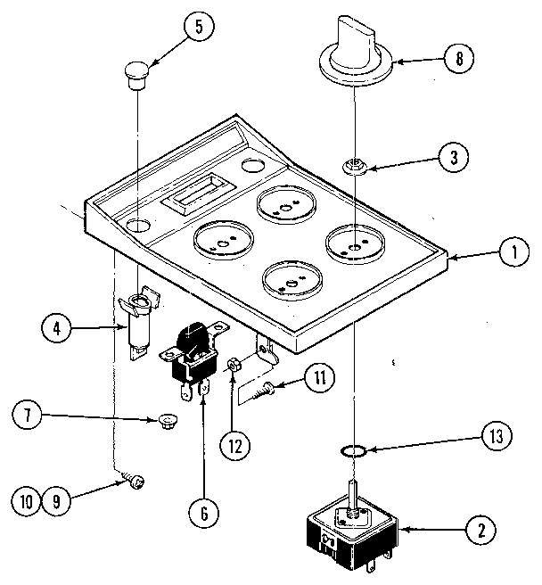 Jenn-Air W238 escutcheon assembly diagram