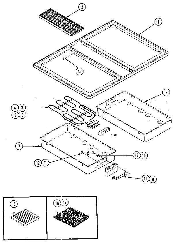 Jenn-Air W238 top assembly diagram