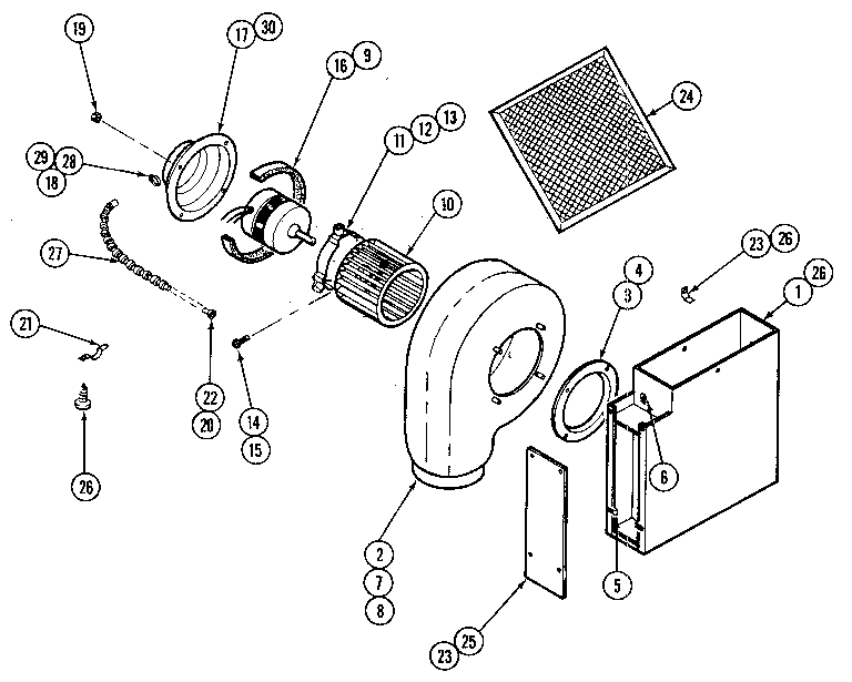 Jenn-Air W238 blower plenum diagram