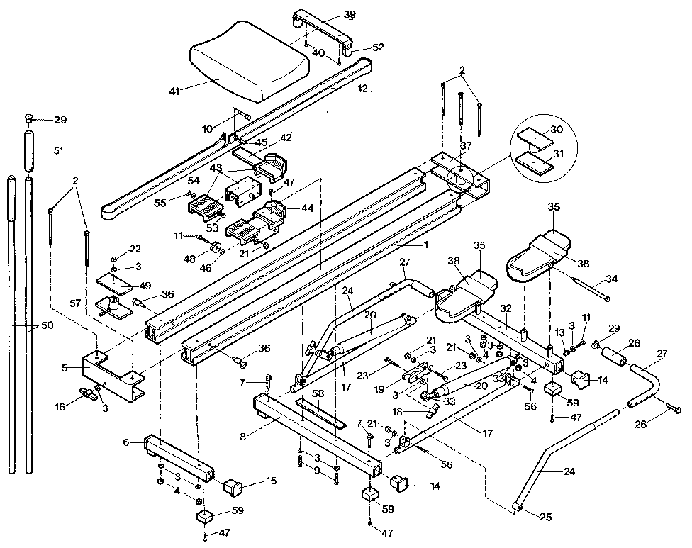 Weslo WL610500 unit parts diagram