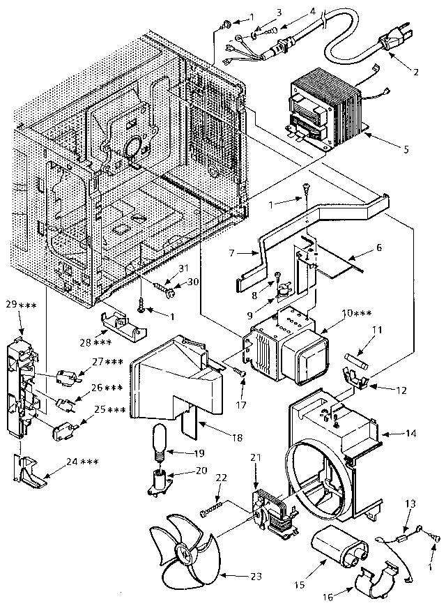 Kenmore 5658944690 switches and microwave diagram