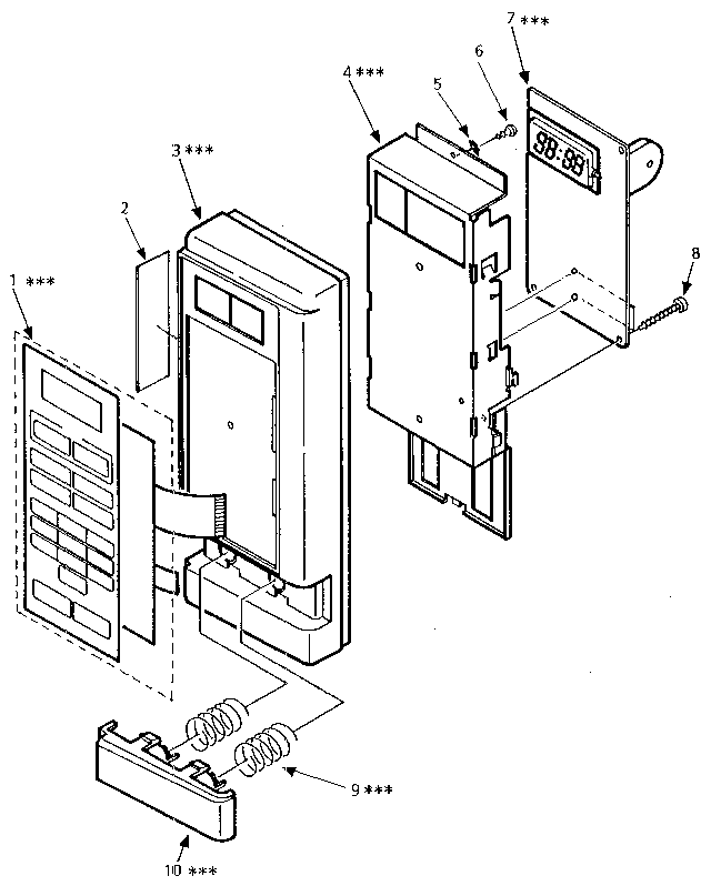 Kenmore 5658944690 control panel diagram