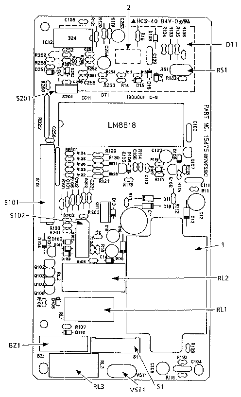 Kenmore 5658944690 power and control circuit board diagram