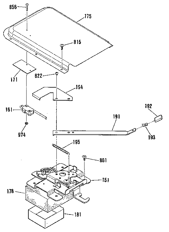 Kenmore 9116018913 door lock section diagram