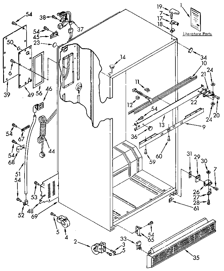Kenmore 1069608785 cabinet diagram
