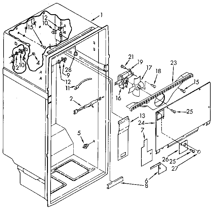 Kenmore 1069608785 liner diagram