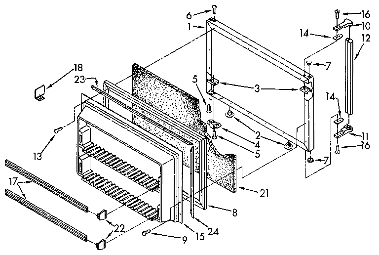 Kenmore 1069608785 freezer door diagram