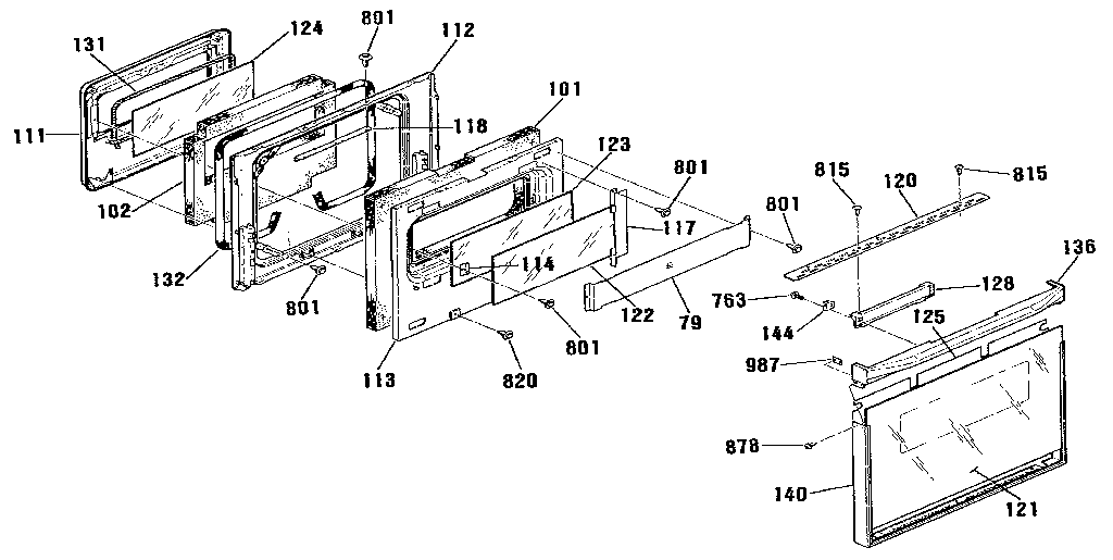 Kenmore 9113042590 door section diagram
