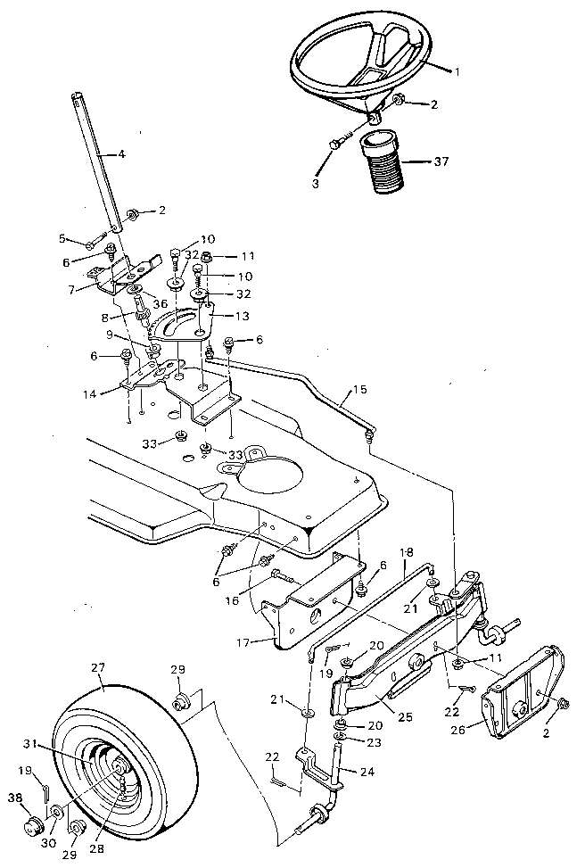 Craftsman 502255180 steering diagram