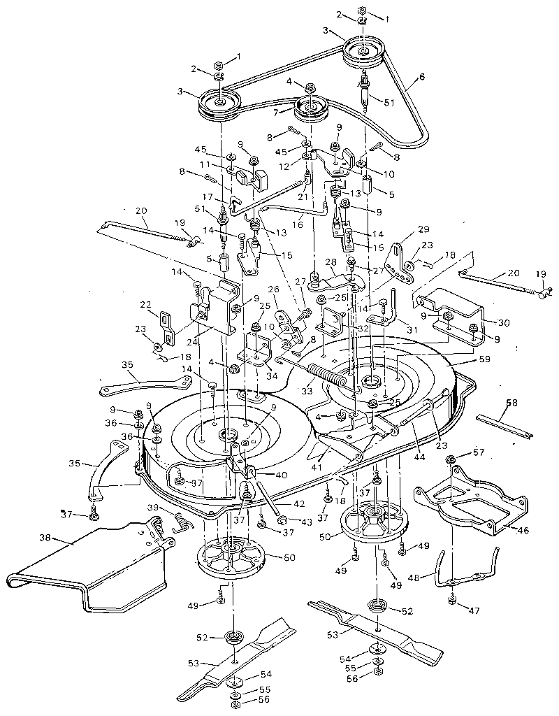 Craftsman 502255180 mower housing diagram