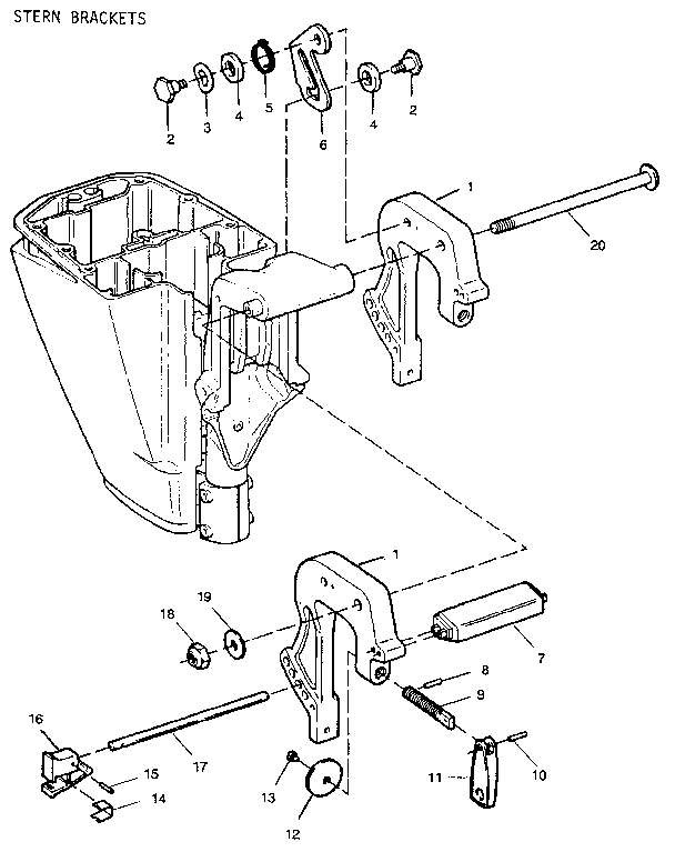 Craftsman 225581504 stern brackets diagram
