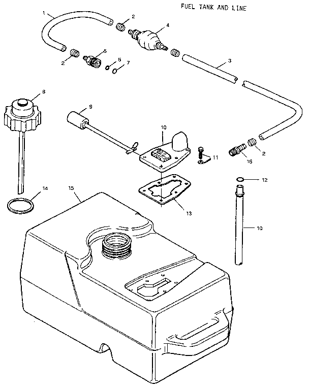 Craftsman 225581504 fuel tank and line diagram