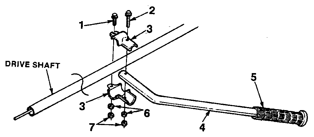 Homelite HGT17 handlebar diagram