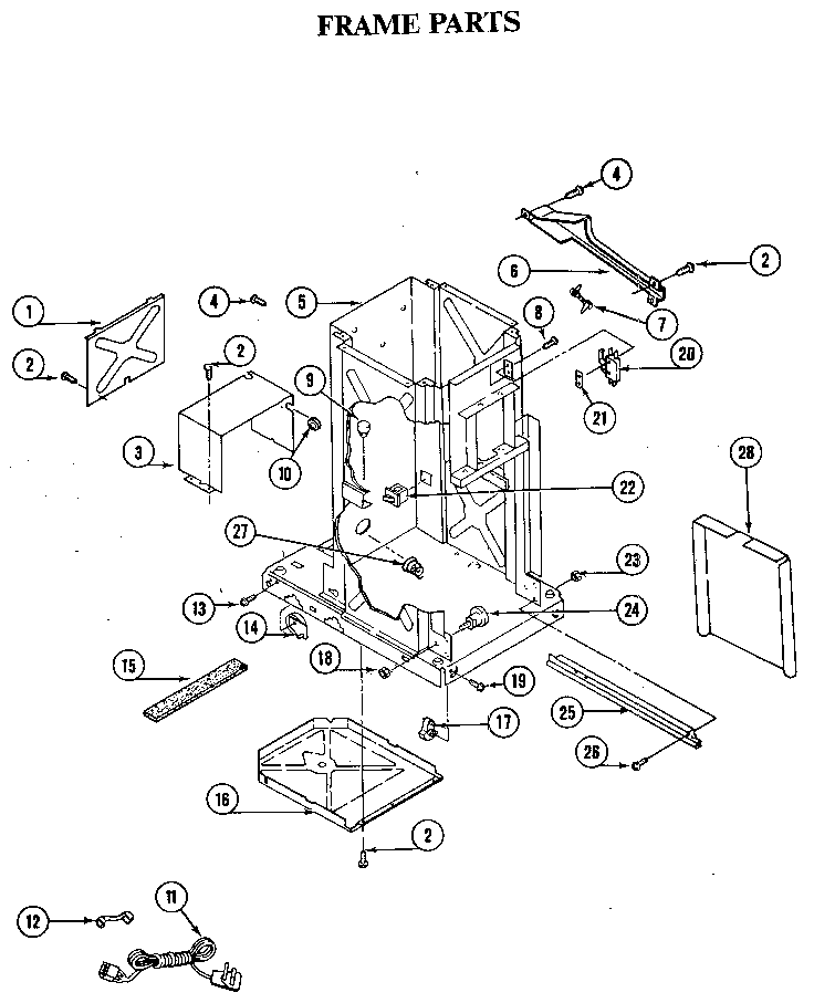Jenn-Air TC406 frame diagram