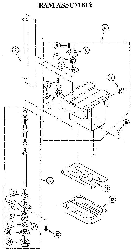 Jenn-Air TC406 ram assembly diagram
