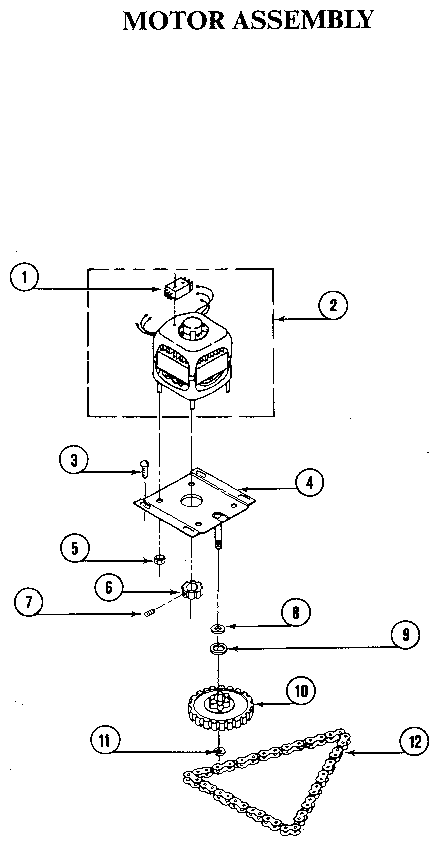 Jenn-Air TC406 motor assembly diagram