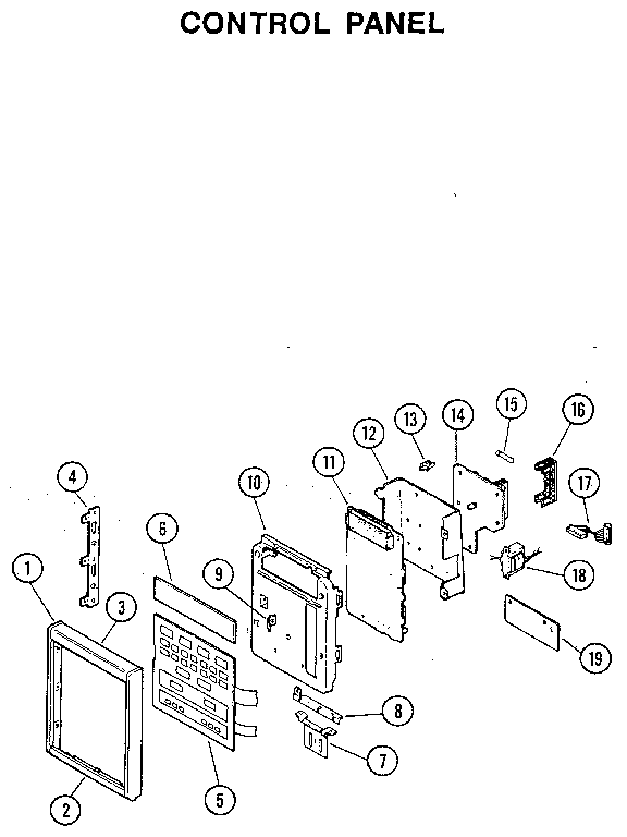 Jenn-Air M446 control panel diagram