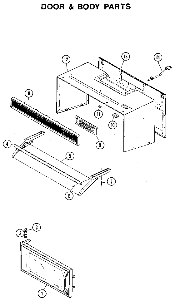 Jenn-Air M446 door & body diagram