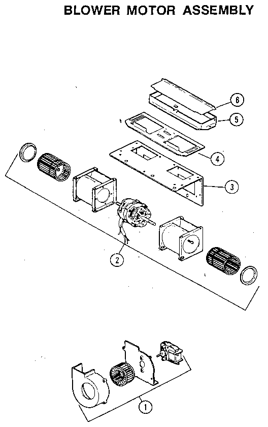 Jenn-Air M446 blower motor assembly diagram