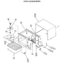 Jenn-Air M166 oven liner/body diagram