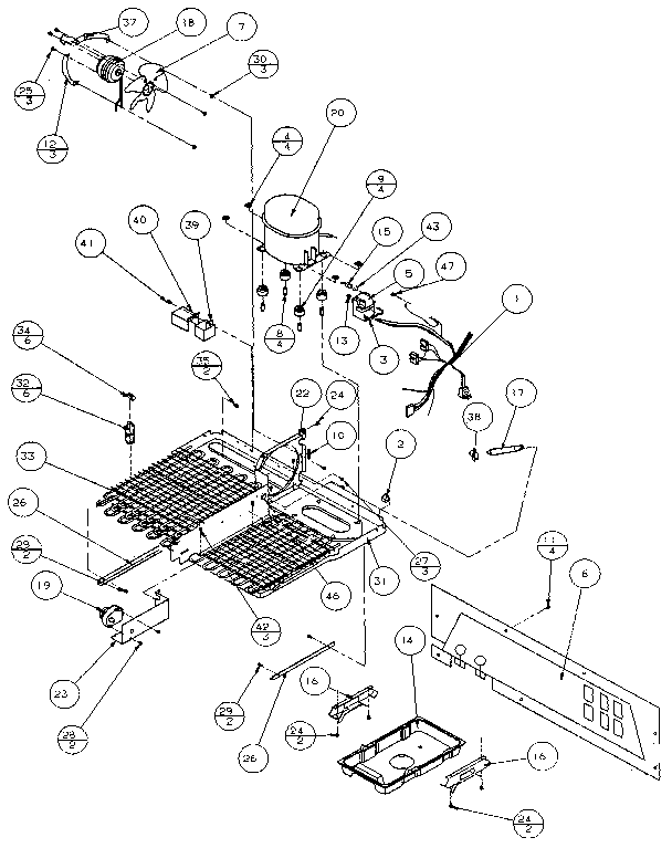 Amana 86061-P1125512W compressor compartment diagram