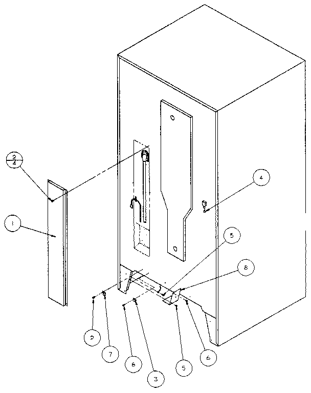 Amana 86061-P1125512W cabinet back diagram