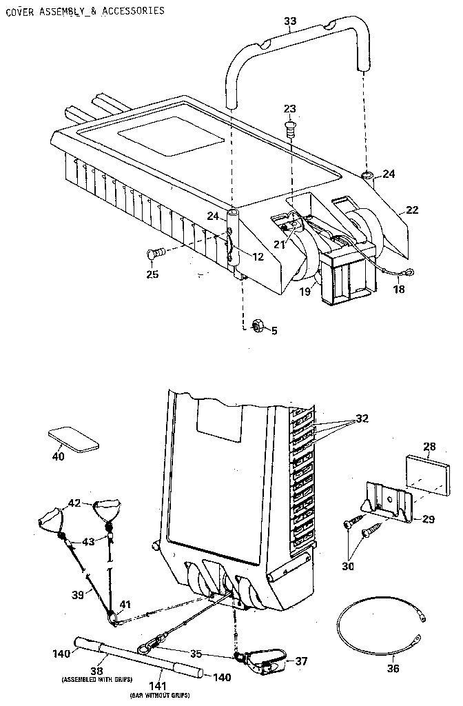 DP 15-3500 cover assembly & accessories diagram