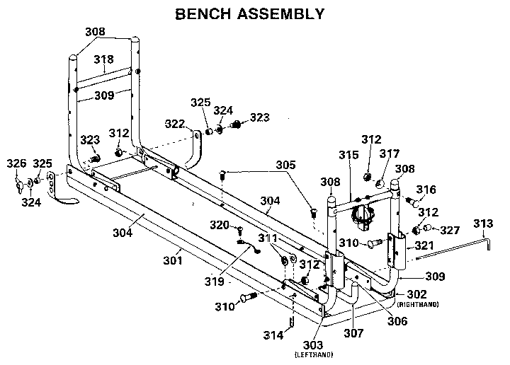 DP 15-3500 bench assembly diagram