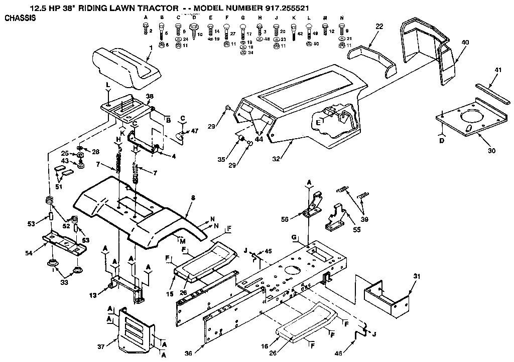 Craftsman 917255521 chassis diagram