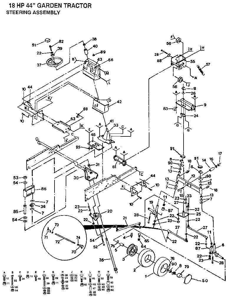 Craftsman 917255931 steering assembly diagram