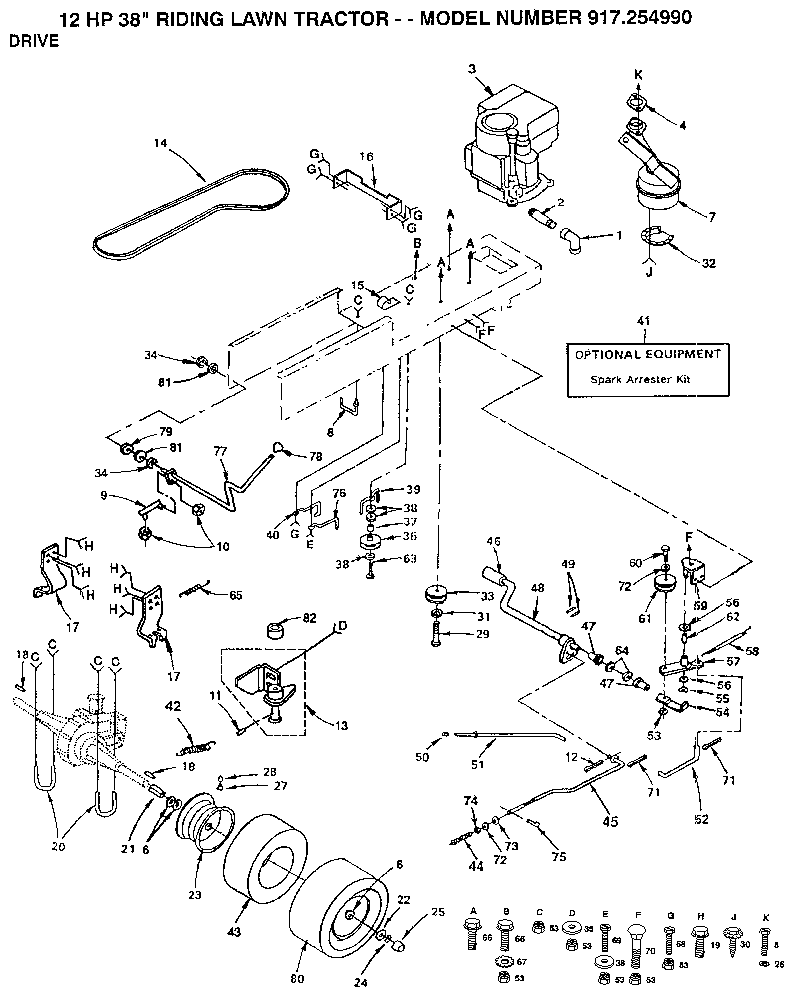 Craftsman 917254990 drive diagram