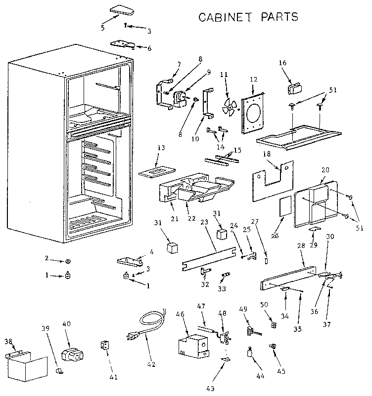 Kenmore 5649610410 cabinet diagram