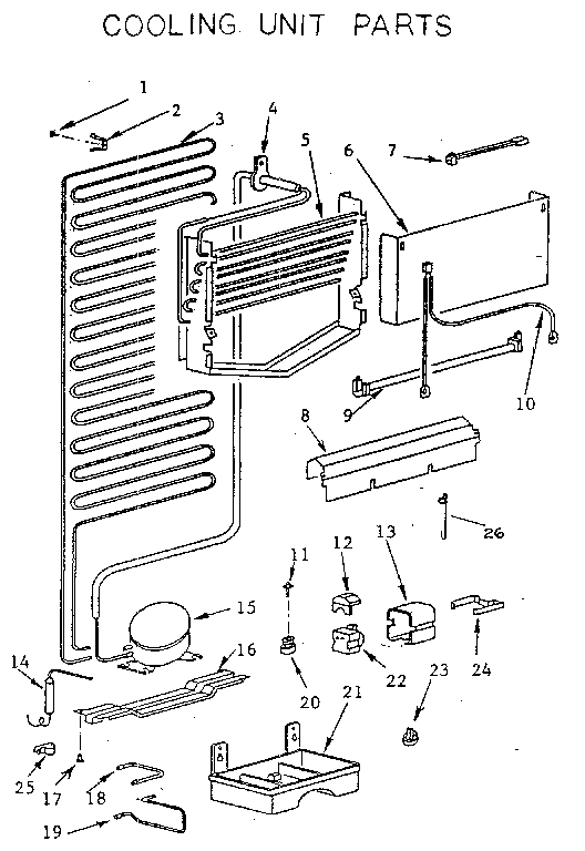 Kenmore 5649610410 cooling unit diagram