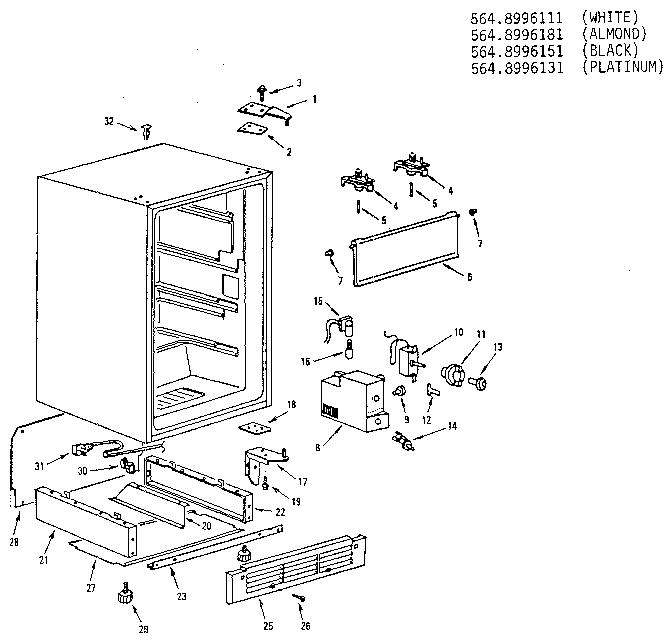 Craftsman 5648996181 liner diagram