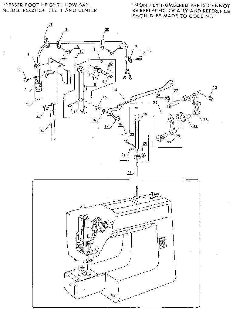 Kenmore 3851278191 needle bar assembly diagram