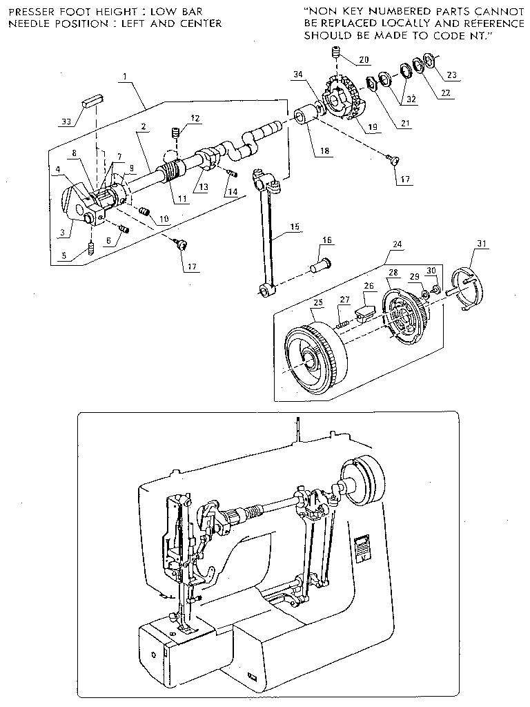 Kenmore 3851278191 upper shaft compelte diagram