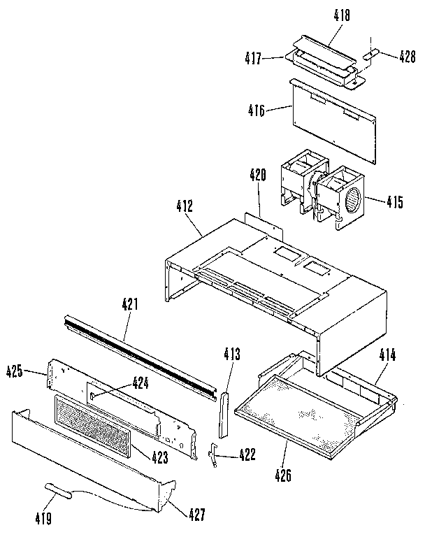 Kenmore 9119851191 hood section diagram