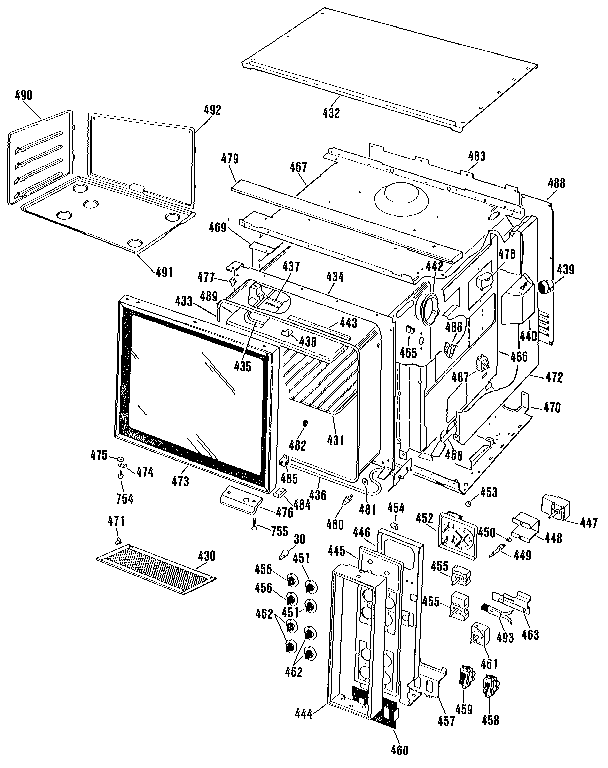 Kenmore 9119851191 upper body section diagram