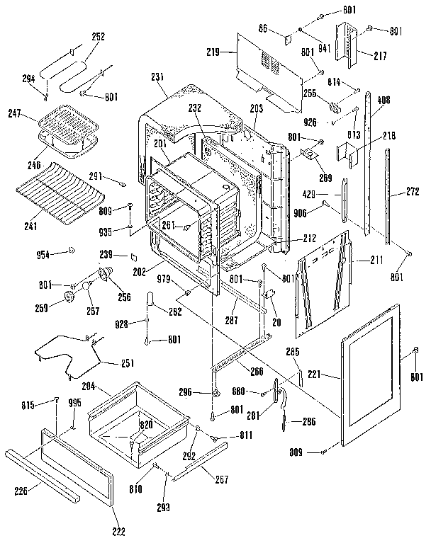 Kenmore 9119851191 lower body section diagram