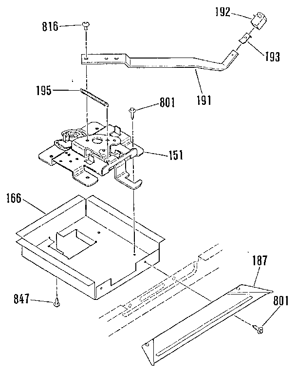 Kenmore 9119851191 door lock section diagram