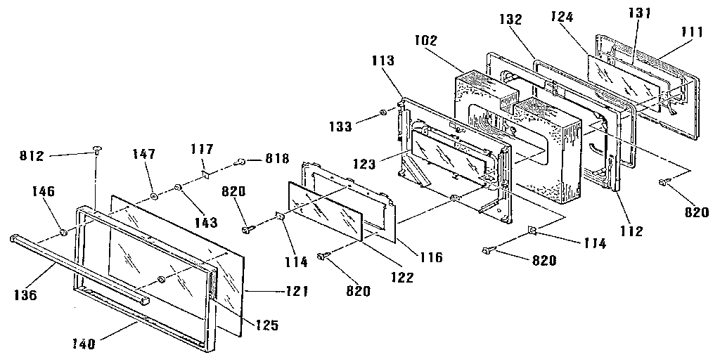 Kenmore 9119851191 door section diagram