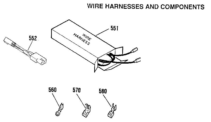 Kenmore 9114698818 wire harnesses and components diagram
