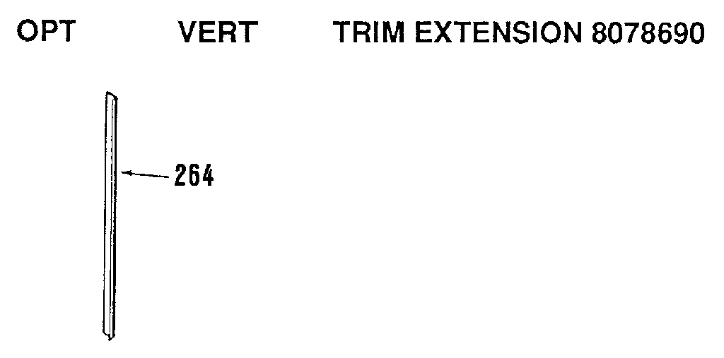 Kenmore 9114698818 opt vert trim extension 8078690 diagram