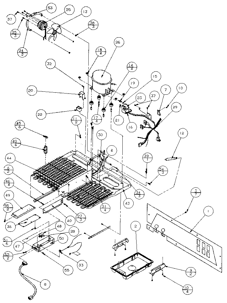 Amana 36511-P1121603W machine compartment diagram