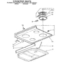 Whirlpool RF315PXXW1 cooktop diagram